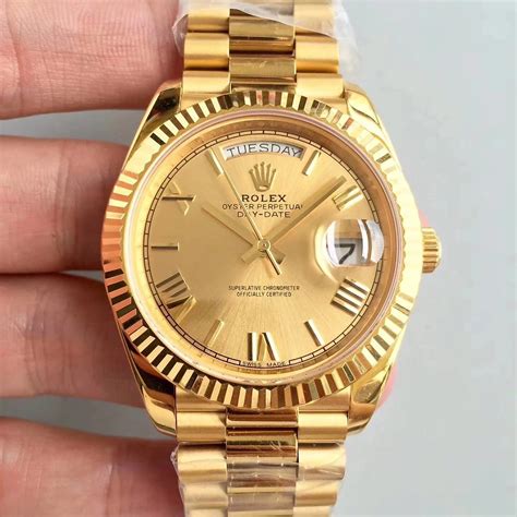 gold rolex watch replica|rolex knockoff watches day date.